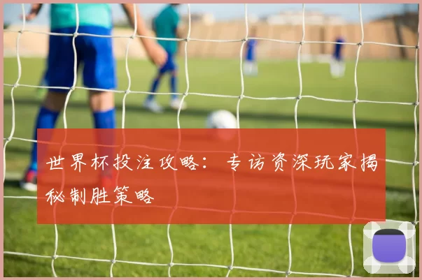 世界杯投注攻略:专访资深玩家揭秘制胜策略